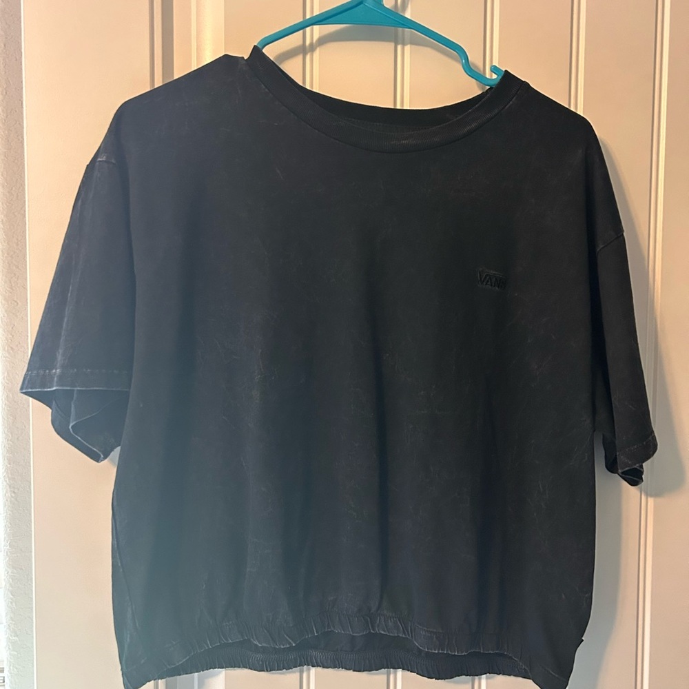 Vans cropped tee with elastic bottom